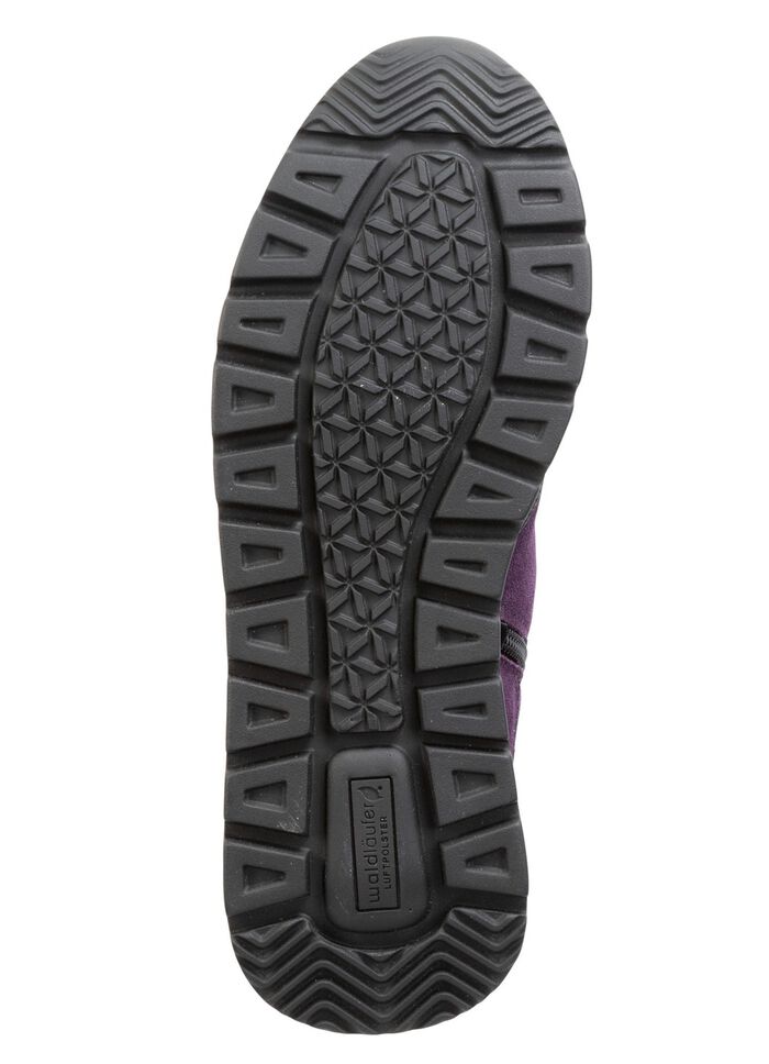 Waldl&auml;ufer Schn&uuml;r-Bootie mit Bes&auml;tzen aus Lackleder LILA