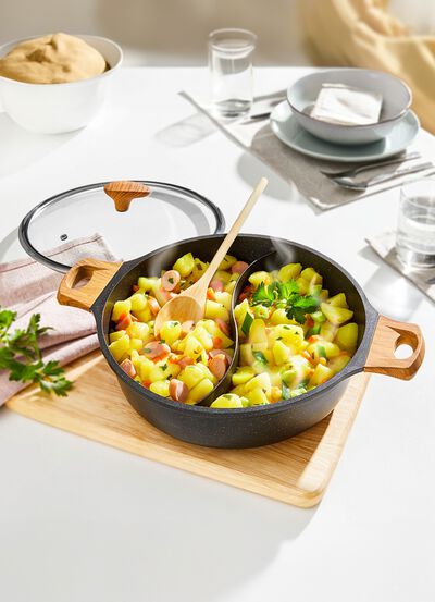 Multi-Pfanne mit Glasdeckel 