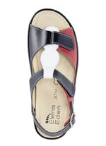 ELENA EDEN, bequeme Damen-Sandalen, Weite H, mit herausnehmbarem Fußbett ROT-BLAU-WEISS