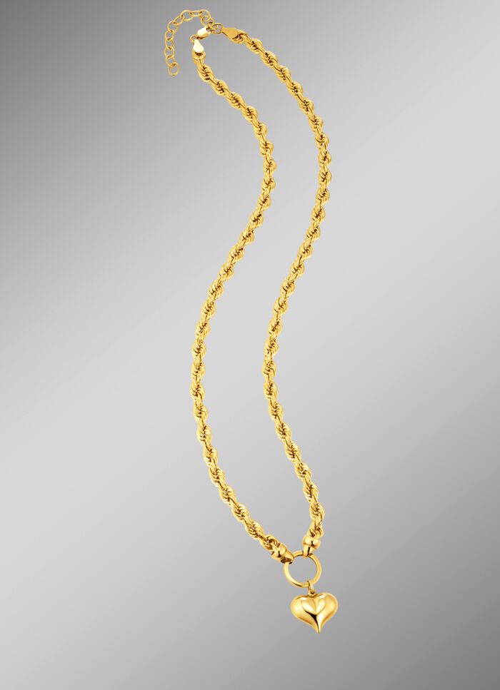 Kordelkette mit Herz-Anh&auml;nger 
