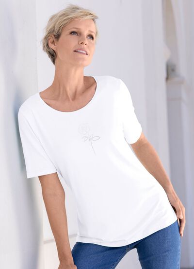 Shirt mit Strasszier 