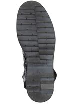 Waldl&auml;ufer Schn&uuml;r-Stiefelette mit kuscheligem Kragen aus Lammfell SCHWARZ