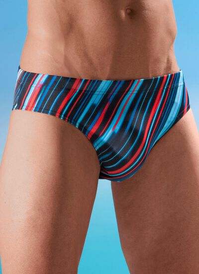 Badehose in Slipform, allover dessiniert 