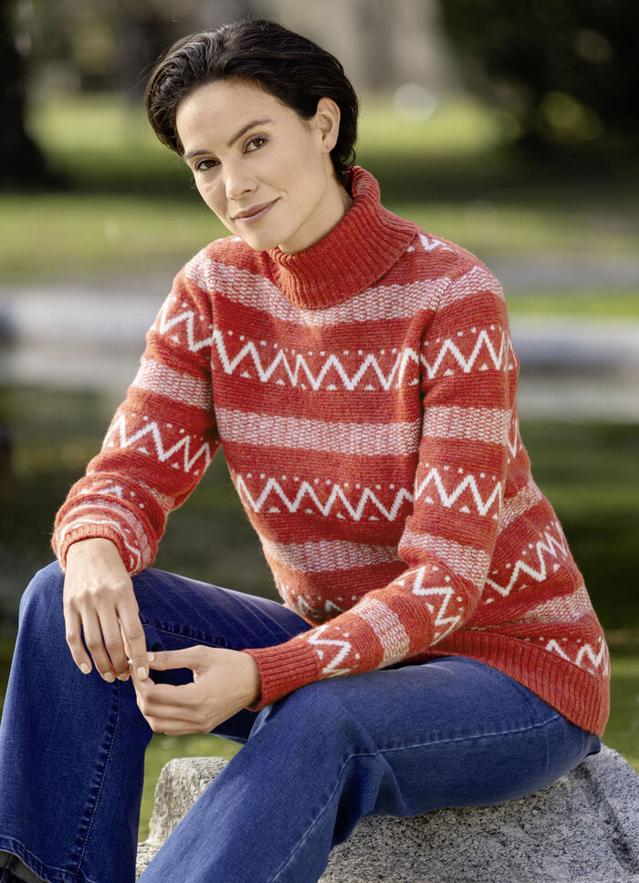 Pullover in Mustermix 