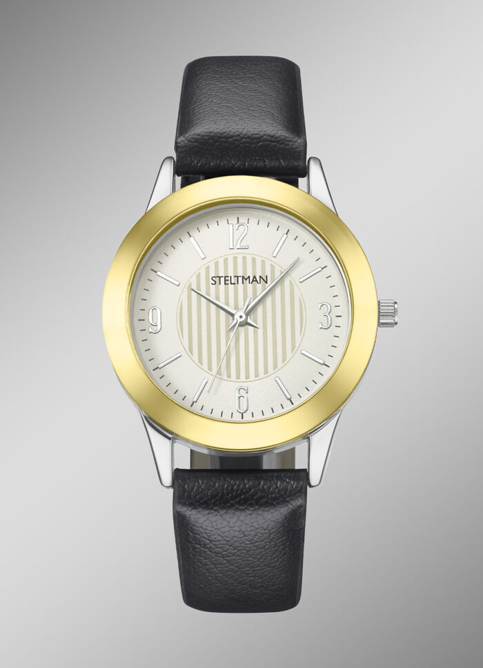 Quartz-Damenuhr mit 3 wechselbaren Lünetten 