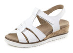 ELENA EDEN, bequeme Damen-Sandalen, Weite H, mit herausnehmbarem Fußbett WEISS