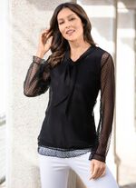 2-teiliges Set bestehend aus Shirt und Trägershirt SCHWARZ