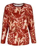 Sweatshirt mit Bündchen-Abschluss am Halsausschnitt 