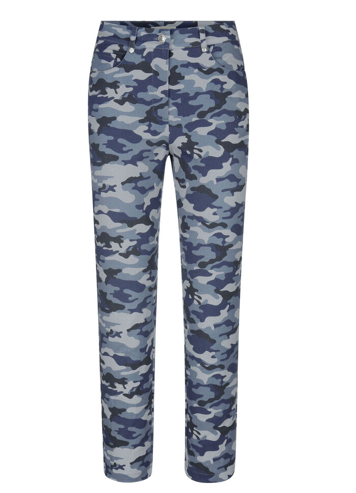 Hose mit Camouflage-Dessinierung 