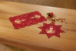 Aufwendig bestickte Tisch- und Raumdekoration ROT