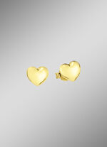 Zeitlos elegante Herz-Ohrstecker aus Silber 925/- fein 