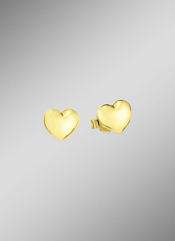 Zeitlos elegante Herz-Ohrstecker aus Silber 925/- fein 