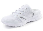 Sportlicher Damen-Sabot, mit herausnehmbarem Fußbett WEISS
