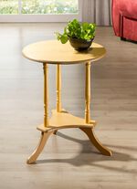 Teilmassiver Beistelltisch 