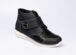 Komfort-Stiefelette im angesagten Leo-Look SCHWARZ