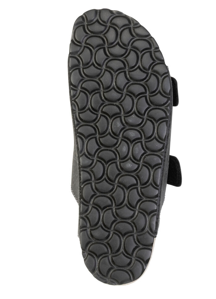 Klassische Herren-Pantoletten, mit verstellbaren Schließen ANTHRAZIT