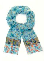 Schal mit Fantasiebl&uuml;ten-Dessin 