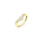 Moderner Damenring mit 22 Diamanten 