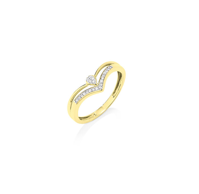 Moderner Damenring mit 22 Diamanten 