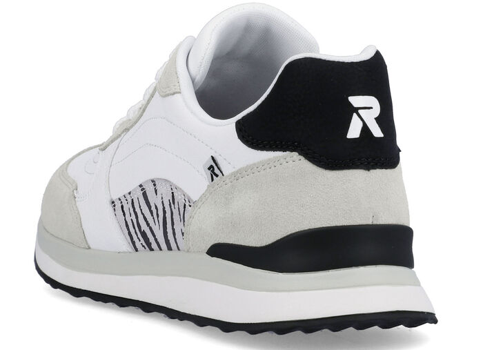 Rieker Sneaker mit interessantem Zebra-Druck WEISS