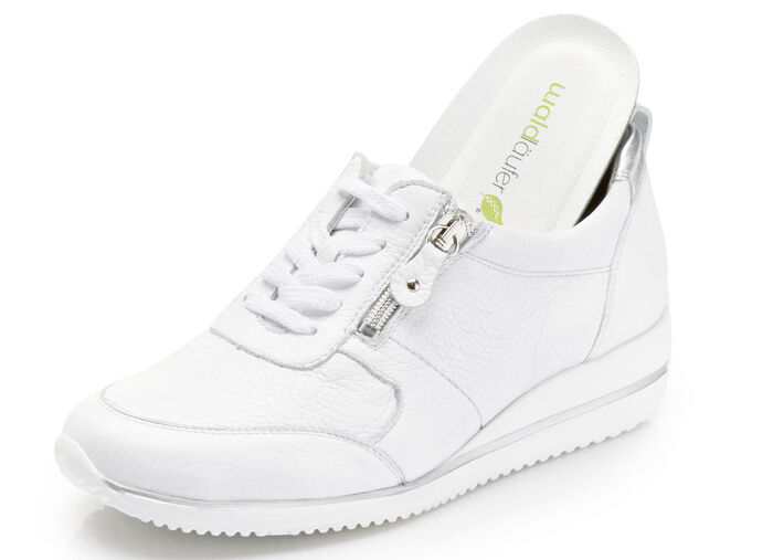 Waldl&auml;ufer, leichte Damen-Sneaker, Weite H, mit herausnehmbarem Fu&szlig;bett WEISS