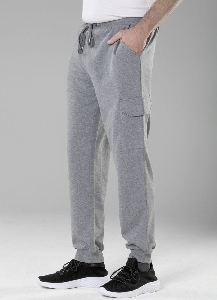 Freizeithose in 4 Farben MITTELGRAU MELIERT