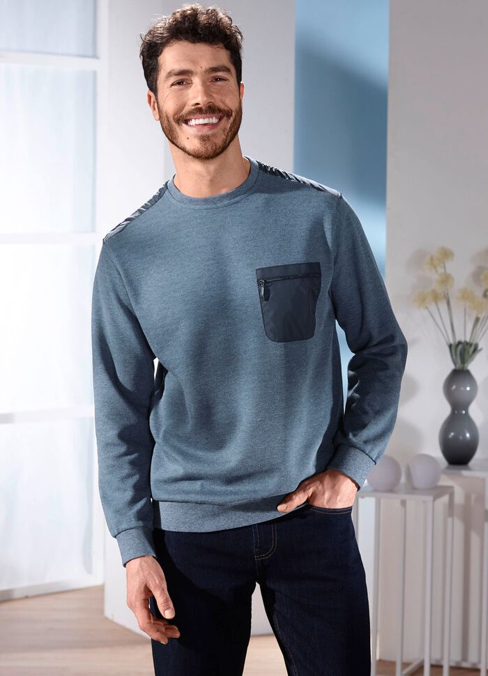 Sweatshirt mit Brusttasche 