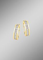 Schicke Klappcreolen mit 20 Brillanten 