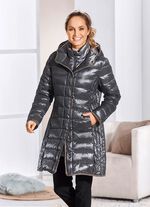 Kurzmantel mit seitlicher L&auml;ngssteppung 