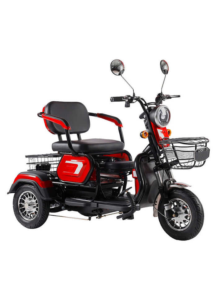 3-Rad Elektromobil im Stil eines Kompaktrollers ROT