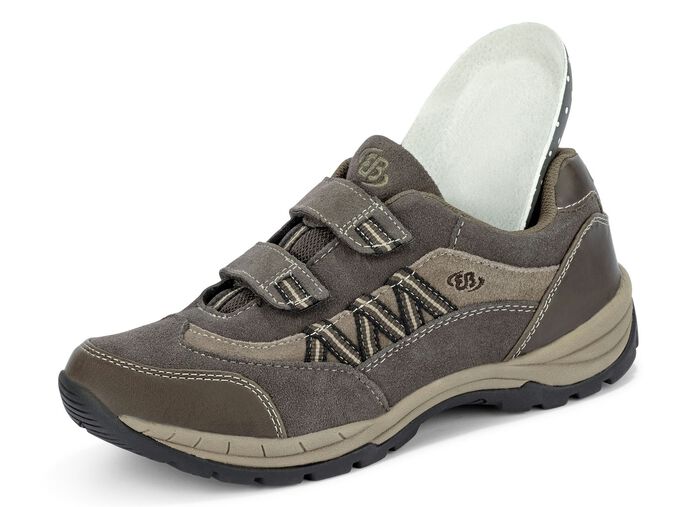 Sportliche Herren-Slipper, mit herausnehmbarem Fußbett TABAK-TAUPE