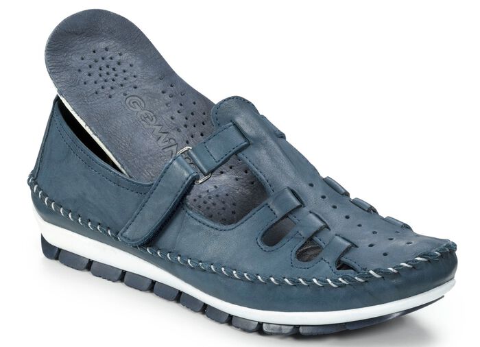 Gemini, klassische Damen-Slipper, Weite G, mit herausnehmbarem Fu&szlig;bett 