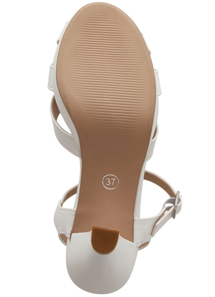 Andrea Conti Riemchen-Sandalette mit verdecktem Gummizug WEISS