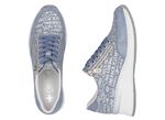 Rieker Schn&uuml;r-Sneaker aus bedrucktem Synthetikmaterial HELLBLAU-SILBER