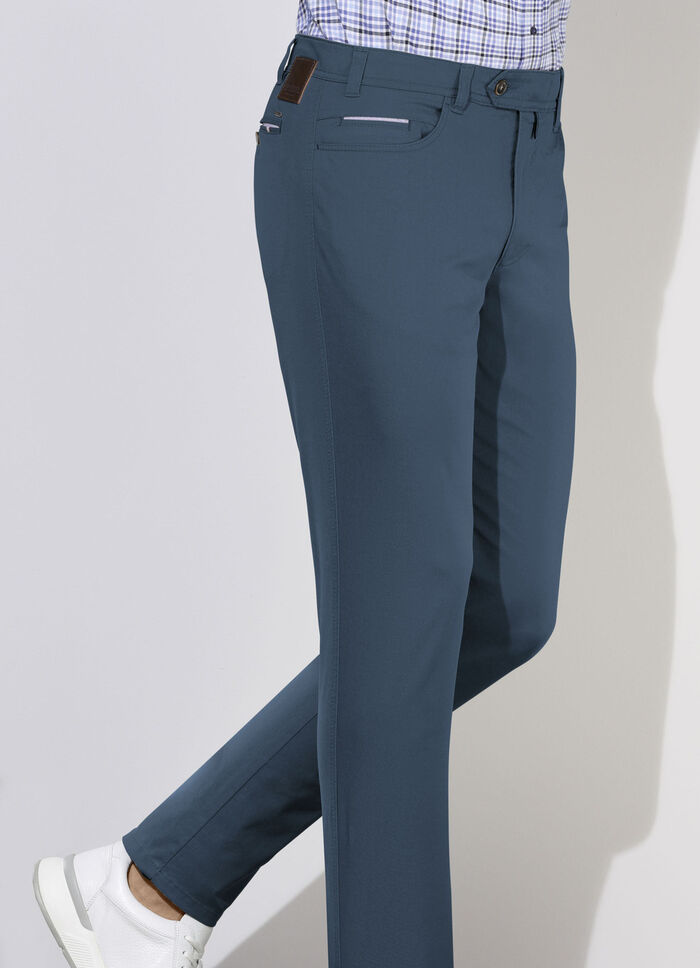 "Br&uuml;hl"-Hose mit Bund&uuml;bertritt in 3 Farben DUNKELBLAU