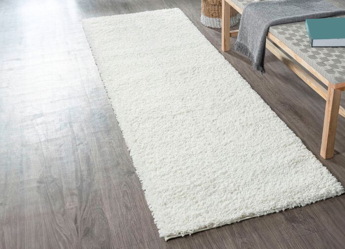 Traumhaft flauschige Br&uuml;cken und Teppiche in Shaggy-Qualit&auml;t CREME