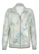 Sweatjacke mit floralem Motiv 