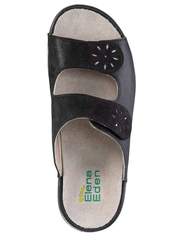 ELENA EDEN, bequeme Damen-Pantoletten, Weite H, mit herausnehmbarem Fu&szlig;bett 