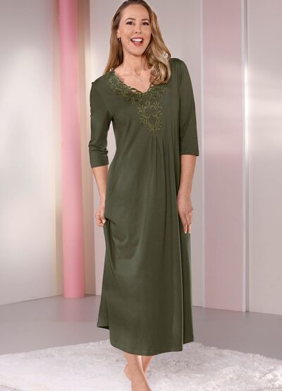 Nachthemd mit Motivspitze, kn&ouml;chellang 