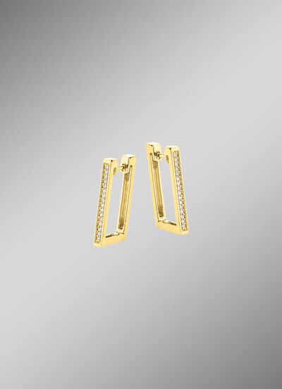 Moderne Creolen mit Brillanten 