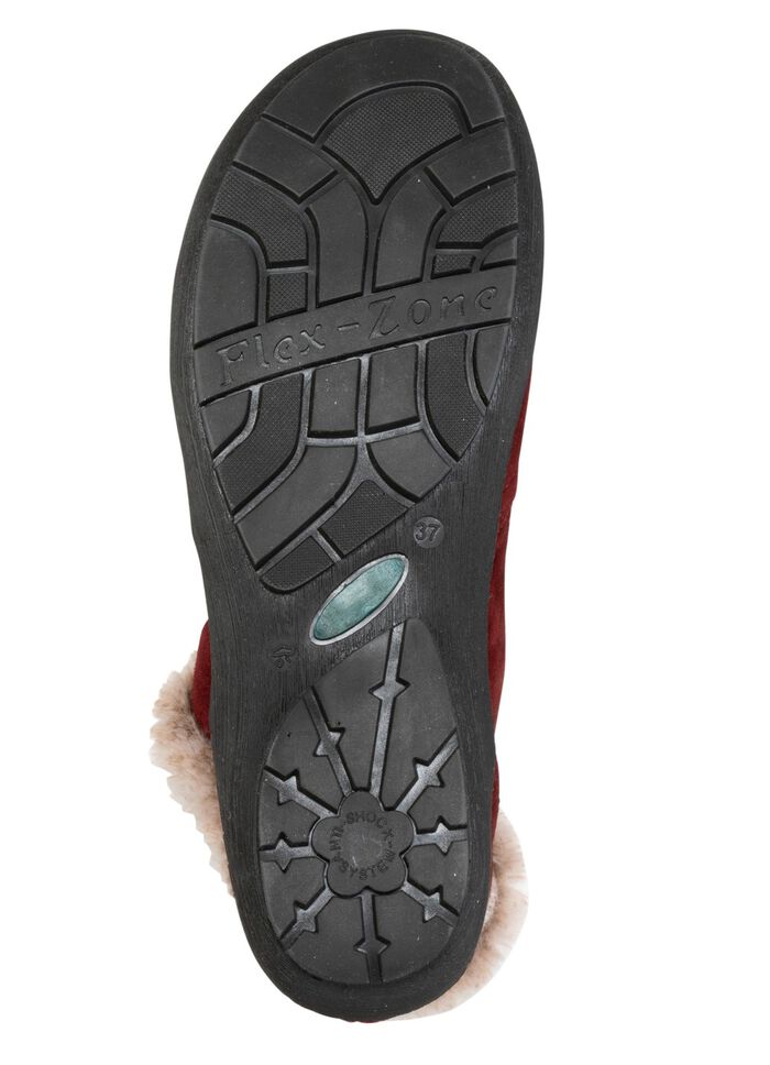 ELENA EDEN, gef&uuml;tterte Damen-Boots, Winterschuhe, Weite G, mit herausnehmbarem Fu&szlig;bett BORDEAUX