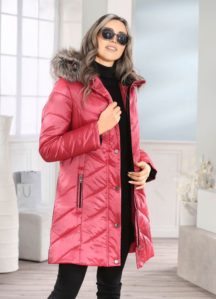 Longjacke mit umschlagbaren &Auml;rmeln in Kontrast 