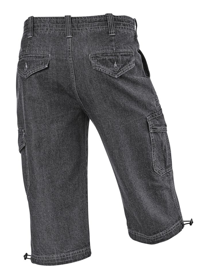 Jeans-Bermudas mit Cargotaschen in 3 Farben ANTHRAZIT