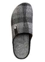 Laurina Pantoffel aus kariertem Textilmaterial GRAU