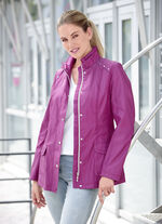 Jacke mit Ziernieten an der Schulterpartie FUCHSIA