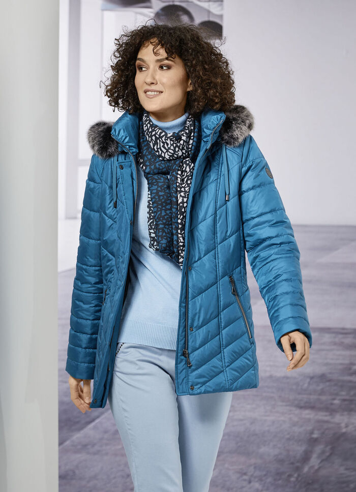 Jacke mit abnehmbarer Kapuze PETROL