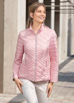 Kurzjacke mit seitlich figurgünstiger Längssteppung ROSÉ