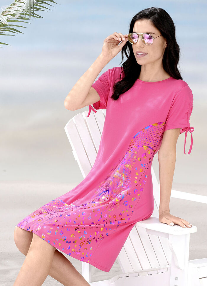 Laurina Kleid mit schimmerndem Druck PINK