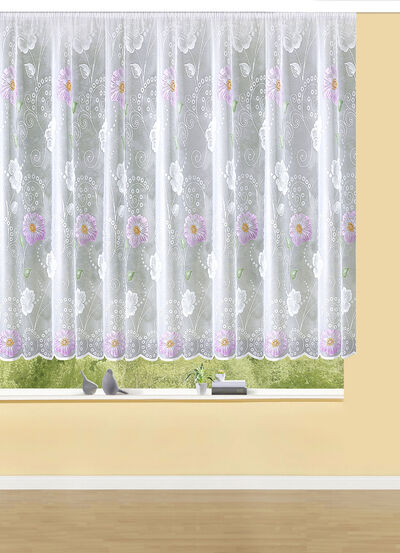 Blumenfenster-Store mit Universalschienenband 