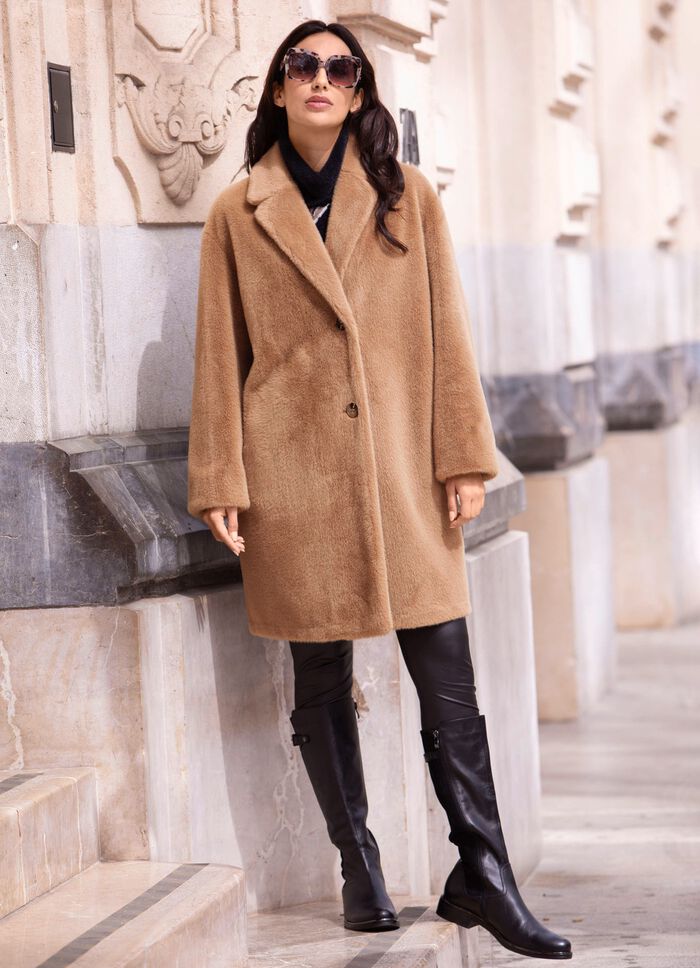 Kurzmantel mit Schubtaschen 